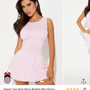 Pink Sleeveless Mini Dress